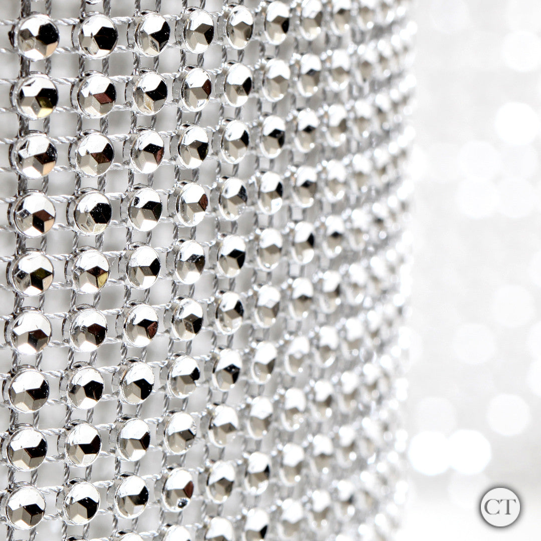Glam Ribbon Cake Wrap - Silver