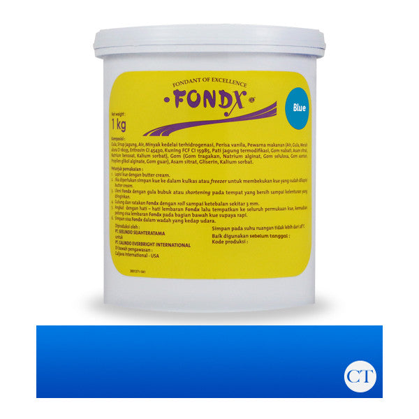 FondX Elite Rolled Fondant 1Kg - Blue