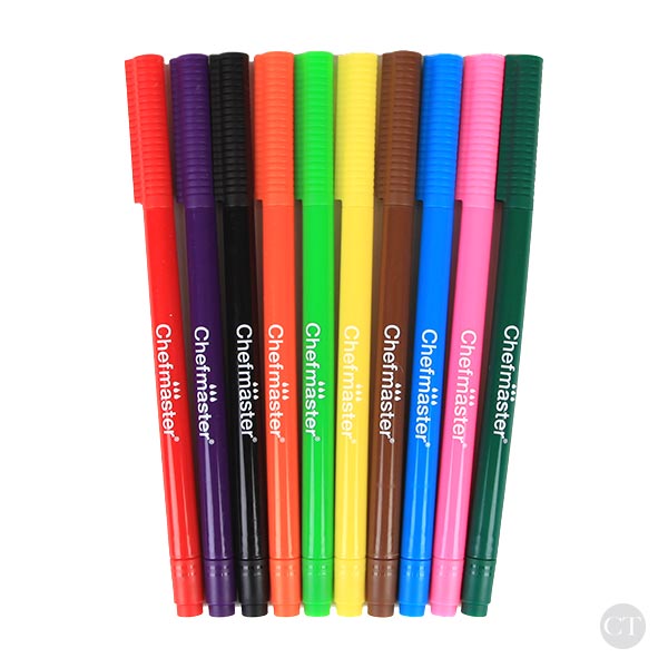 Chefmaster Edible Pen Rainbow 10 Set