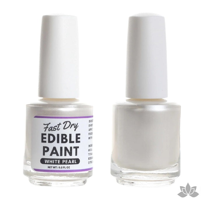Fast Dry Edible Paints by FondX - White Pearl