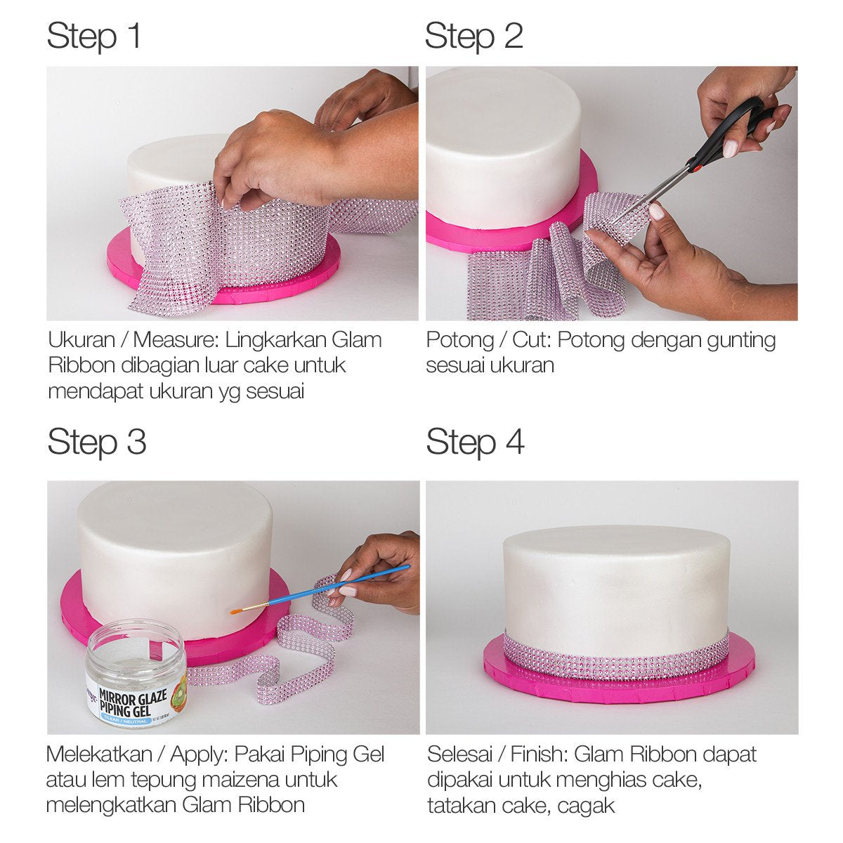 Glam Ribbon Cake Wrap - BUY 1 GET 1