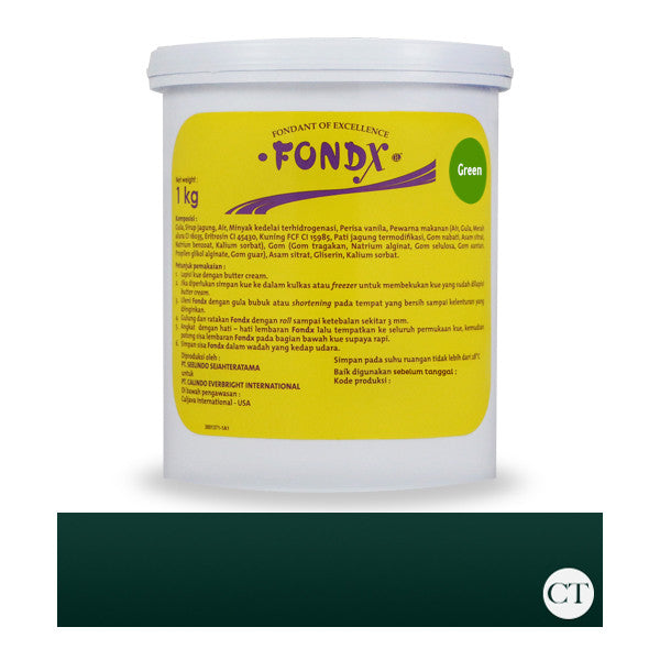 FondX Elite Rolled Fondant 1Kg - Green