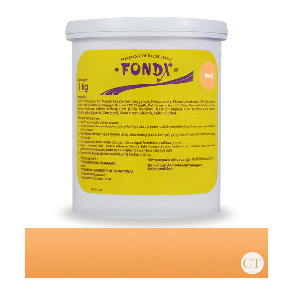 FondX Elite Rolled Fondant 1Kg - Warna Gading