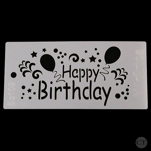 Stencil - Happy Birthday – Decor CT