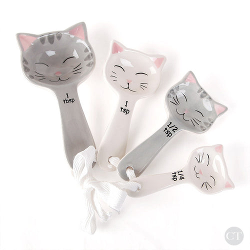 Ceramic Kitty Cat Measuring Spoons