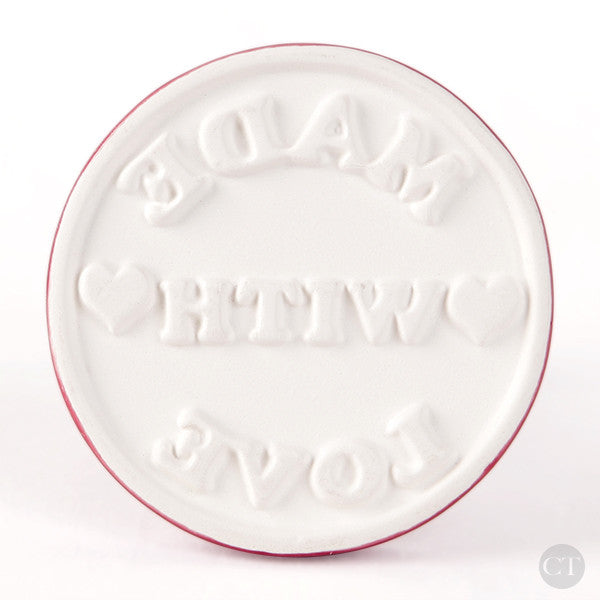 Red "Made With Love ♥" Cookie Stamp