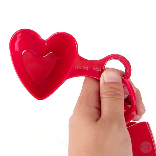 Red Heart Measuring Cups