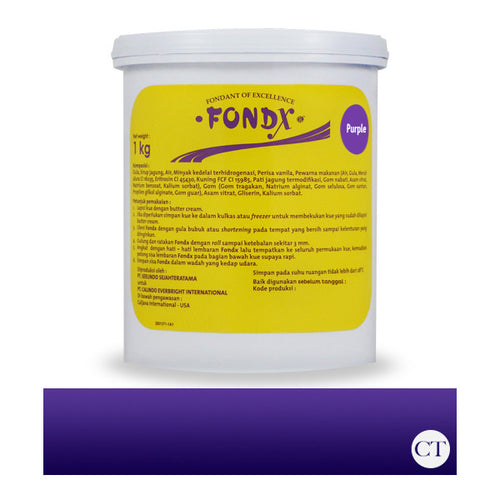 FondX Elite Rolled Fondant 1Kg - Purple
