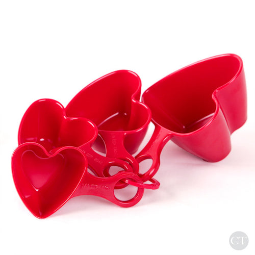Red Heart Measuring Cups